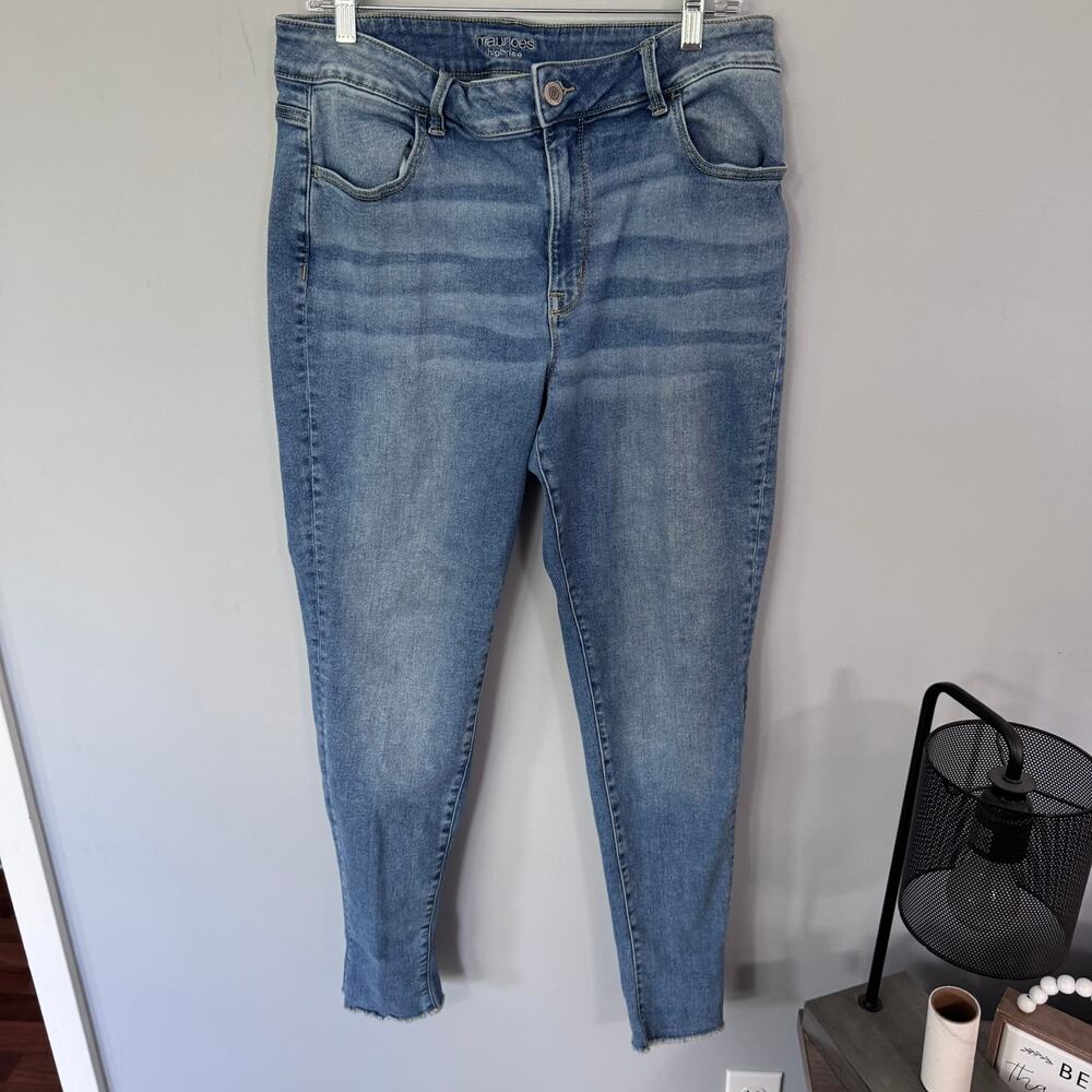 Maurices High Rise Skinny Jeans Light Wash Women's Plus Size 18 W Regular Length